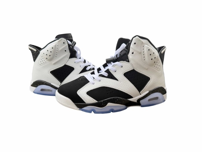 [plus-size shoes] Air @j6 Black and White Reverse Oreo High Top Air Cushion Basketball Sneakers 29461324
