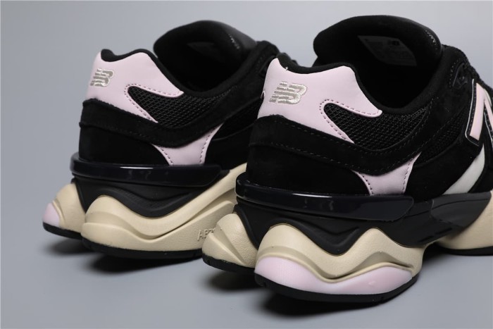 [plus-size shoes]New B@L@nce 9060 Black Pink Color Block Mesh Cushion Low Top Dad Sneakers 29461055