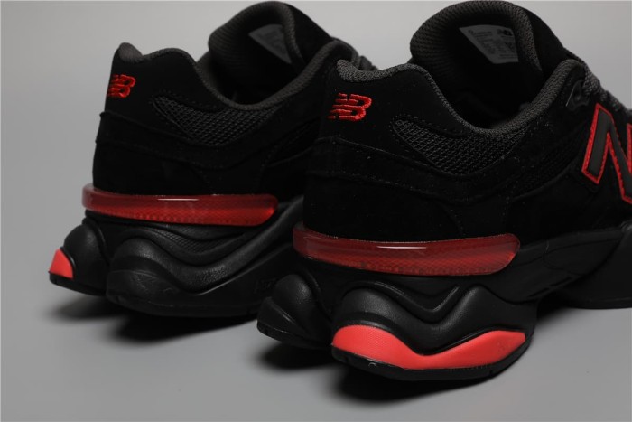 [plus-size shoes]New B@L@nce 9060 Black Red Color Block Mesh Cushion Low Top Dad Sneakers 29461062