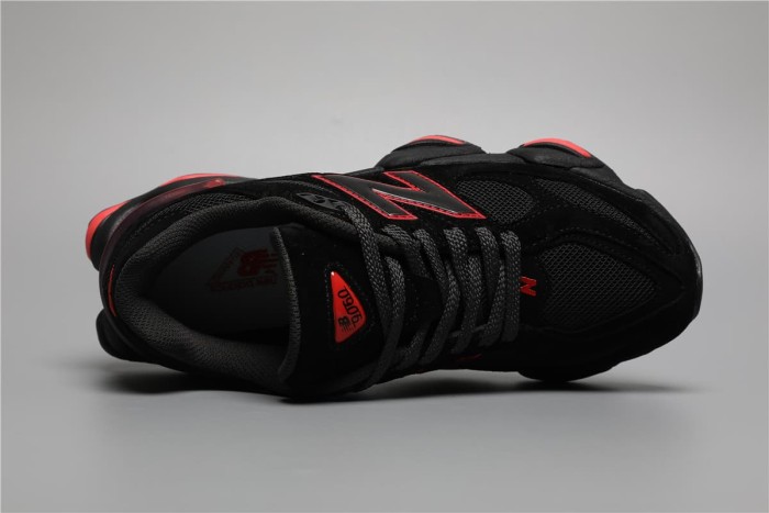 [plus-size shoes]New B@L@nce 9060 Black Red Color Block Mesh Cushion Low Top Dad Sneakers 29461062