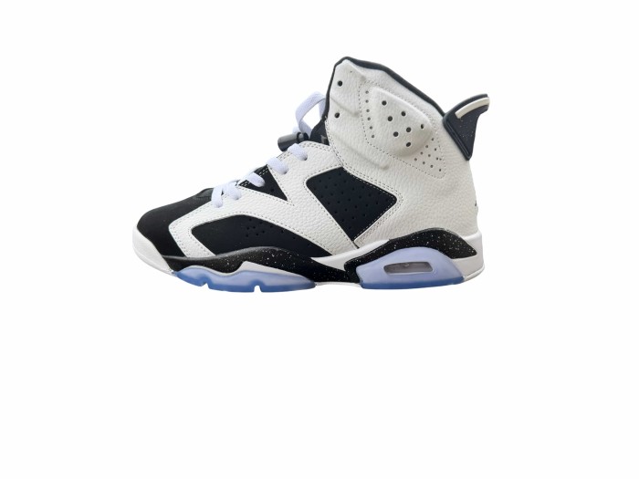 [plus-size shoes] Air @j6 Black and White Reverse Oreo High Top Air Cushion Basketball Sneakers 29461324