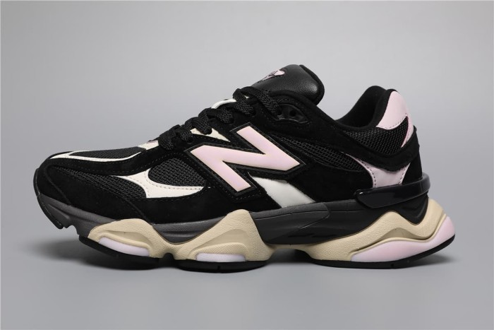 [plus-size shoes]New B@L@nce 9060 Black Pink Color Block Mesh Cushion Low Top Dad Sneakers 29461055