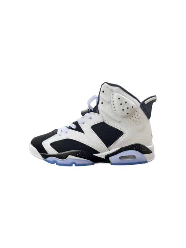 [plus-size shoes] Air @j6 Black and White Reverse Oreo High Top Air Cushion Basketball Sneakers 29461324