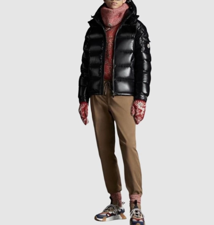 1:1 quality version Classic Shiny Arm Badge Short Hooded Down Jacket 8 colors 29465593