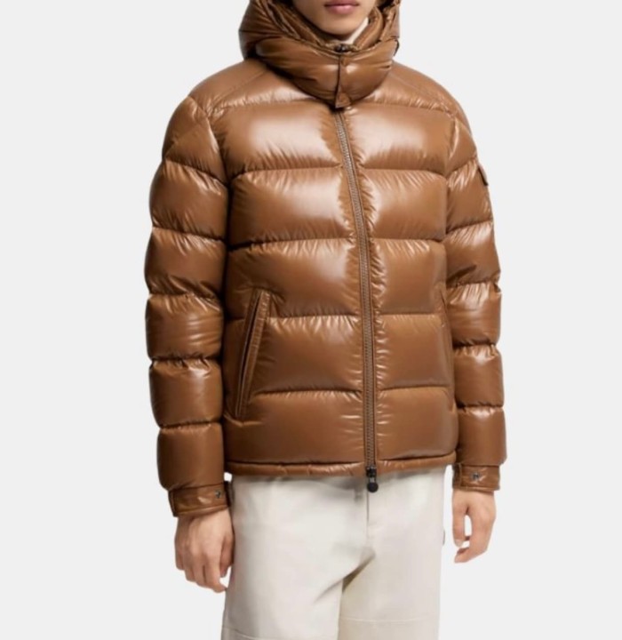 1:1 quality version Classic Shiny Arm Badge Short Hooded Down Jacket 8 colors 29465593