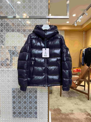 1:1 quality version Classic Shiny Arm Badge Short Hooded Down Jacket 8 colors 29465593