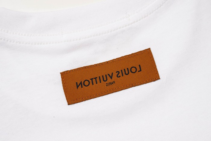 Bubble Letter Embroidery Yellow Dot Stitch Diagonal Stripe Fill Print T-shirt 2 colors 29465206
