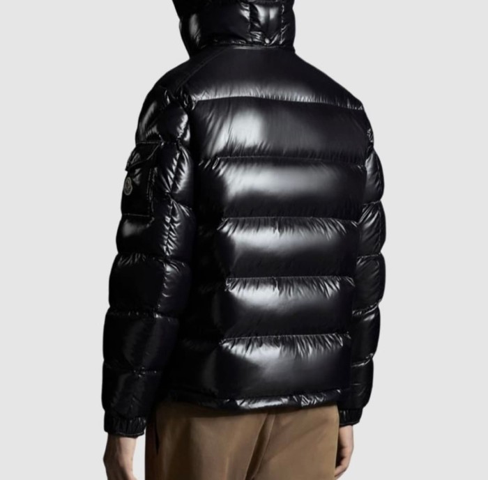 1:1 quality version Classic Shiny Arm Badge Short Hooded Down Jacket 8 colors 29465593
