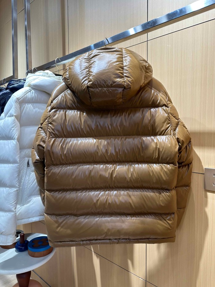 1:1 quality version Classic Shiny Arm Badge Short Hooded Down Jacket 8 colors 29465593