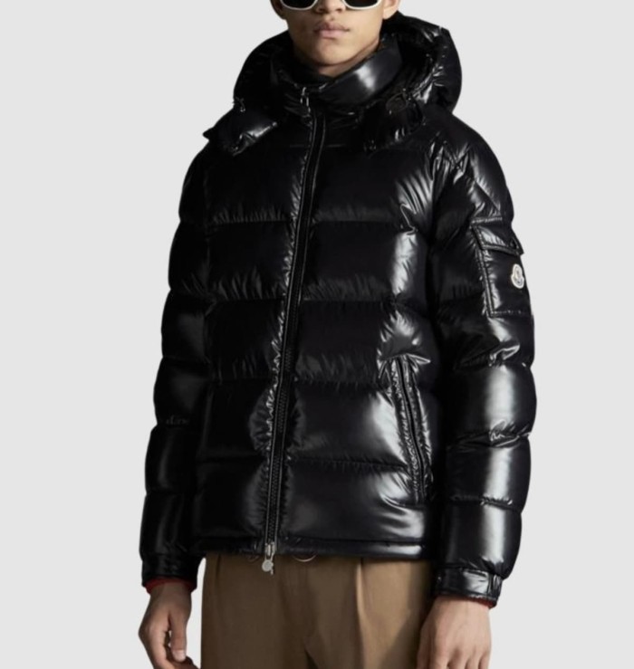1:1 quality version Classic Shiny Arm Badge Short Hooded Down Jacket 8 colors 29465593
