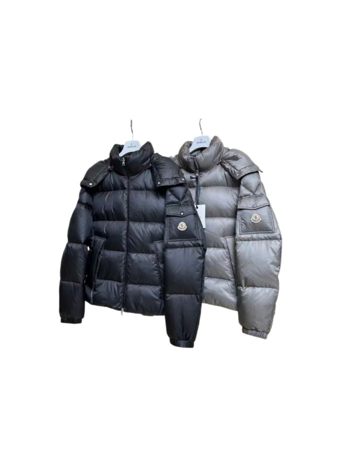 1:1 quality version Detachable Hood Stand Collar Pocket Badge Short Down Jacket 2 colors 29465384