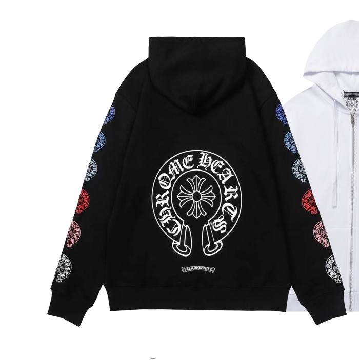 [50% Off]Colorful Horseshoe Loop Zipper Sweatshirt 26906764