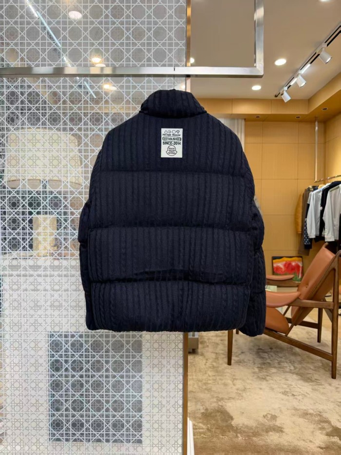 1:1 quality version Palm Angels Palm Tree Badge Knit Stand Collar Short Down Jacket 3 colors 29468393