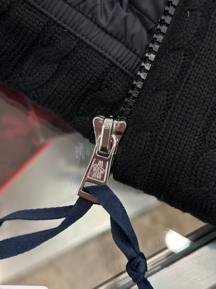 1:1 quality version Palm Angels Palm Tree Badge Knit Stand Collar Short Down Jacket 3 colors 29468393
