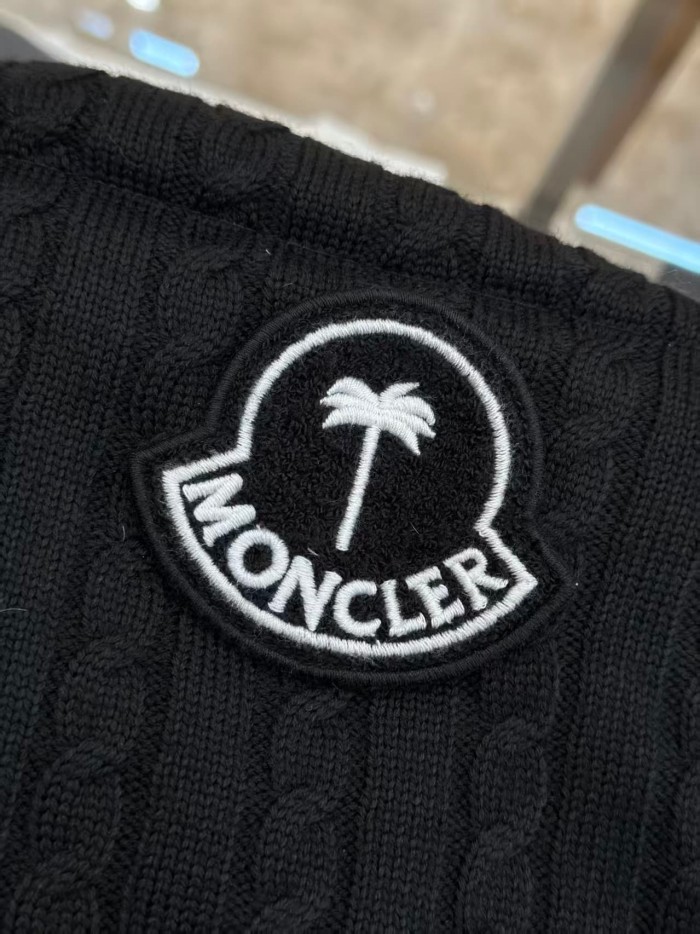 1:1 quality version Palm Angels Palm Tree Badge Knit Stand Collar Short Down Jacket 3 colors 29468393