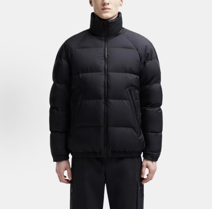 1:1 quality version Outdoor Casual Style Matte Badge Stand Collar Short Down Jacket 2 colors 29468278