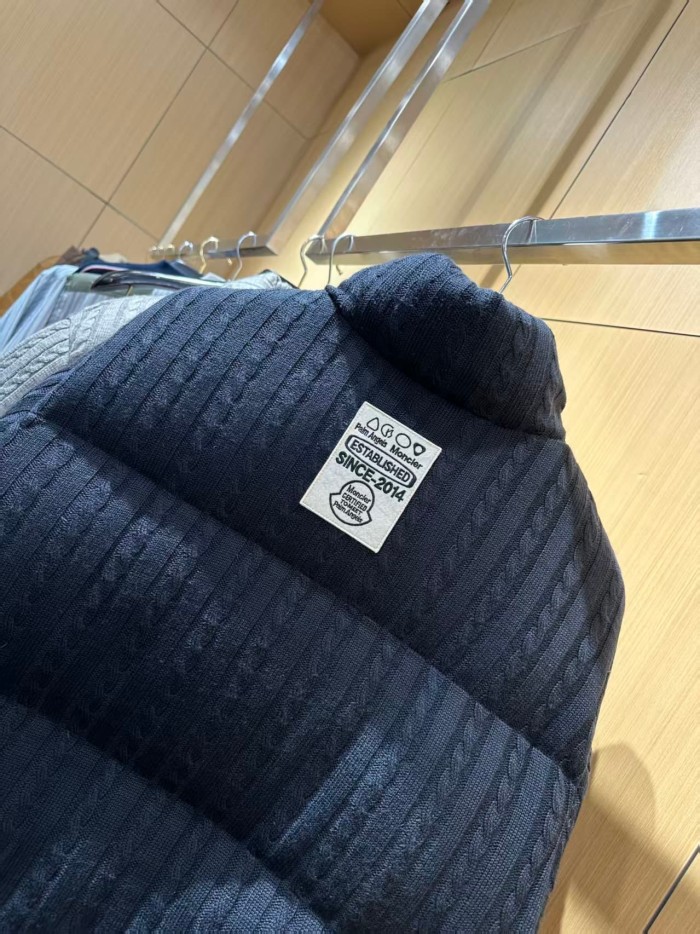 1:1 quality version Palm Angels Palm Tree Badge Knit Stand Collar Short Down Jacket 3 colors 29468393
