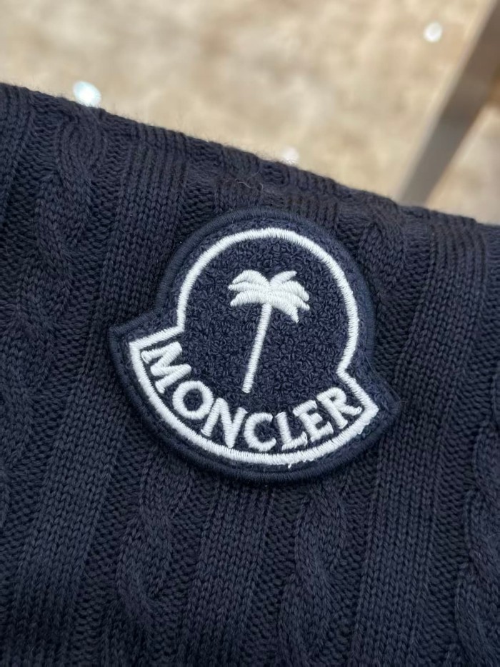1:1 quality version Palm Angels Palm Tree Badge Knit Stand Collar Short Down Jacket 3 colors 29468393