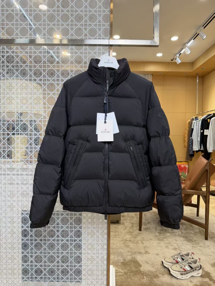 1:1 quality version Outdoor Casual Style Matte Badge Stand Collar Short Down Jacket 2 colors 29468278