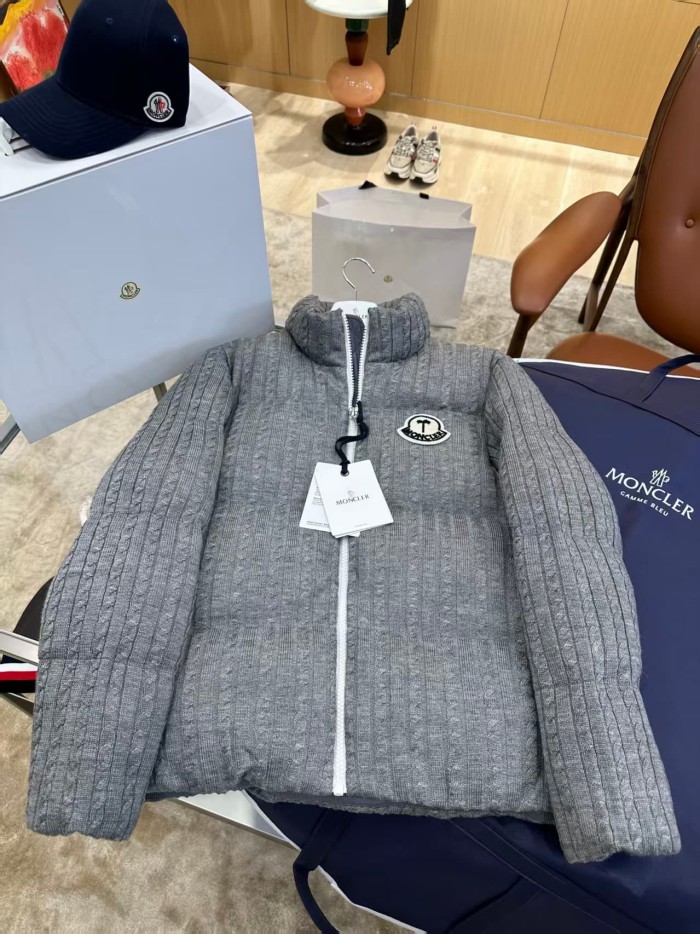 1:1 quality version Palm Angels Palm Tree Badge Knit Stand Collar Short Down Jacket 3 colors 29468393
