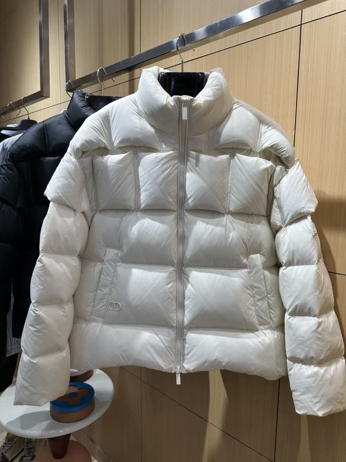 1:1 quality version CD Logo Stand Collar Square Quilted Cropped Down Jacket 2 colors 29482008