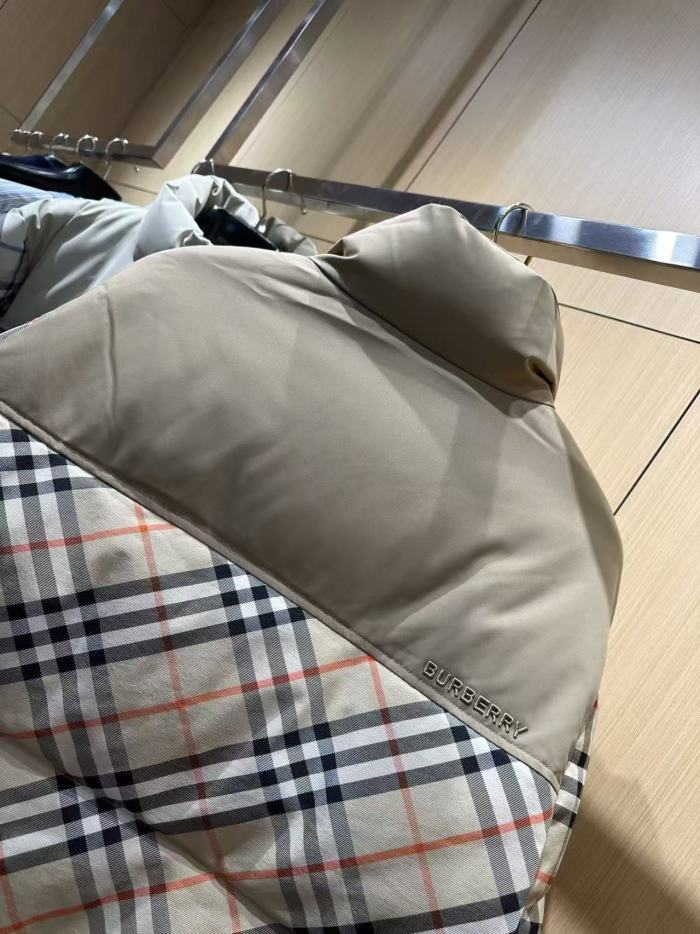 1:1 quality version Plaid Paneled Stand Collar Casual Zip-Up Down Jacket 3 colors 29481423