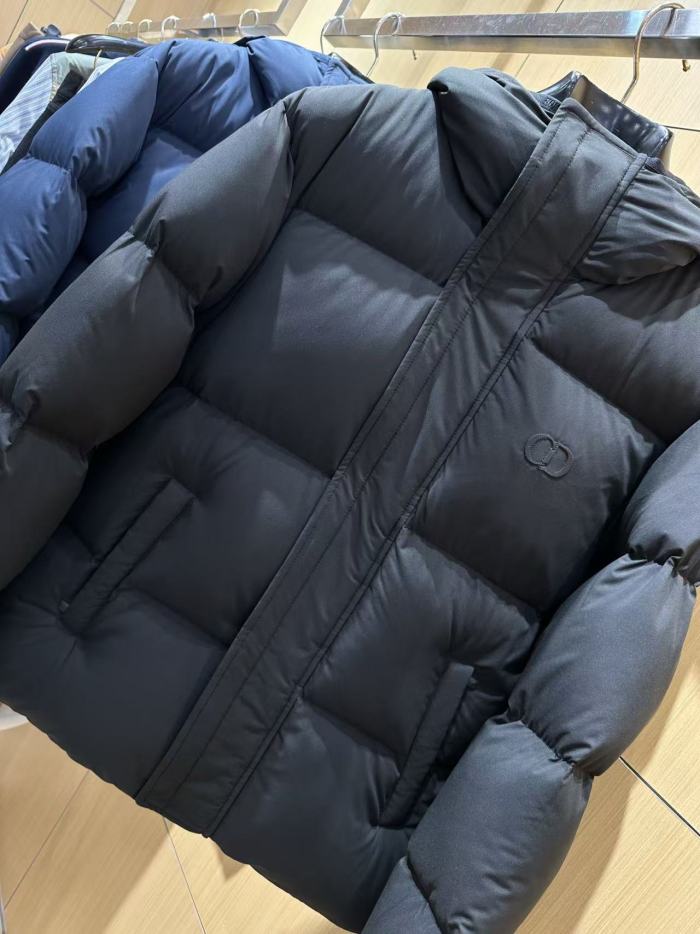 1:1 quality version CD Embroidered Logo Hooded Quilted Down Jacket 2 colors 29481998