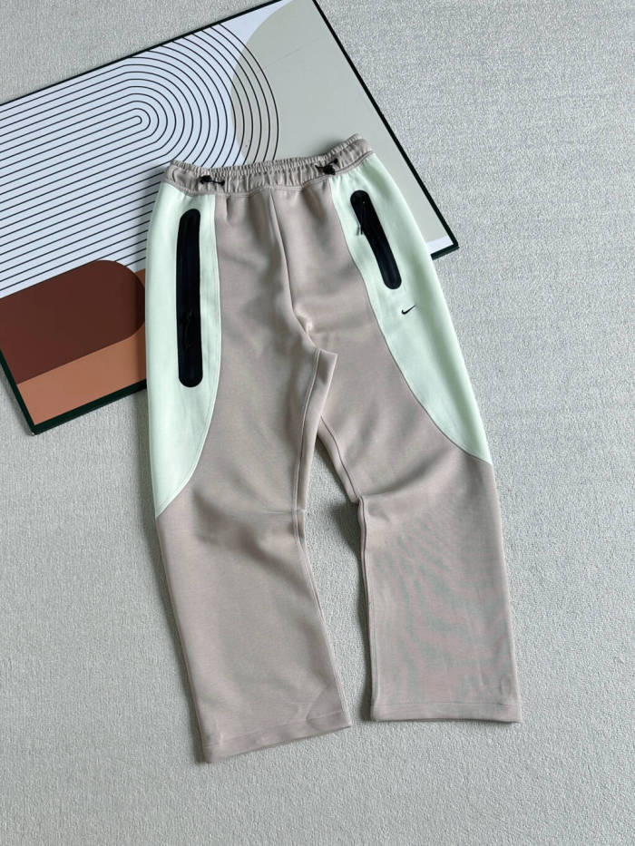 Curved Color Block Half Zip Bonded Pocket Hoodie & Pants Set 4 colors 29482275