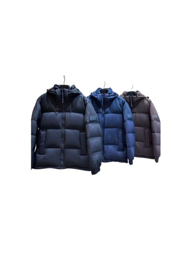 1:1 quality version Hooded Monogram Logo Paneled Casua Zip-Up Down Jacket 3 colors 29481540
