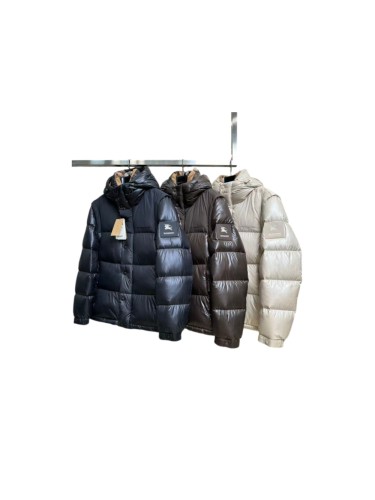 1:1 quality version Knight Logo Plaid Placket Hooded Quilted Down Jacket 3 colors 29481498