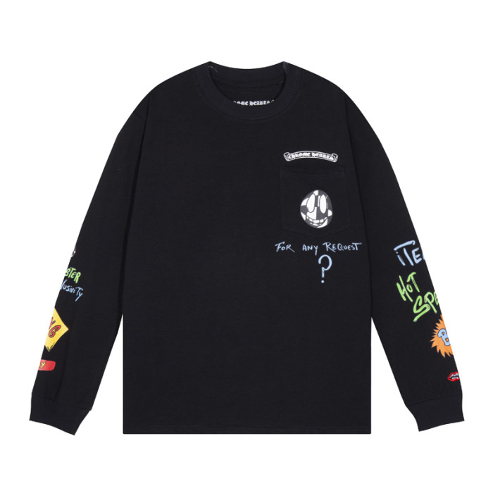 [50% Off]Colorful Letter Graffiti Long Sleeve T-Shirt 27243295