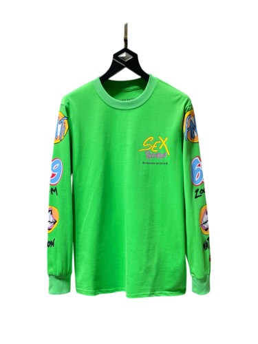 [50% Off]Sex Records Double Sleeve Graffiti Long Sleeve T-Shirt 27144033