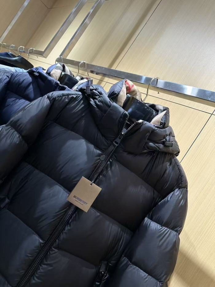 1:1 quality version Classic Plaid-Lined Hooded Quilted Casual Zip-Up Down Jacket 2 colors 29481390