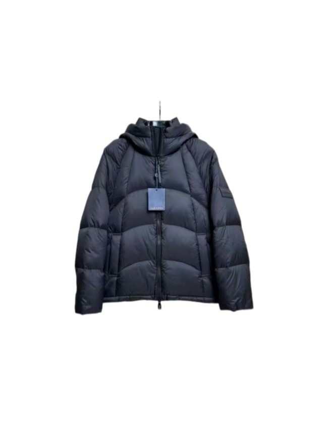 1:1 quality version Curved Quilted Rubber Patch Hooded Zip-Up Down Jacket 29481570