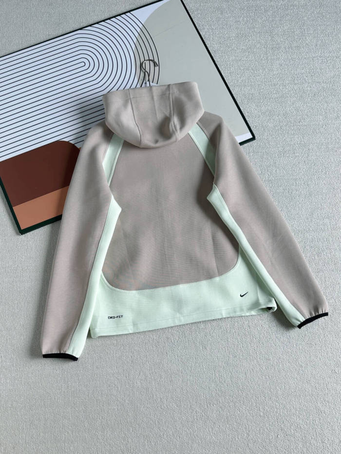 Curved Color Block Half Zip Bonded Pocket Hoodie & Pants Set 4 colors 29482275