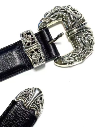 [50% Off]1:1 quality version Cat's Claw Pure Copper Silver Plated Pin Buckle Leather Belt【Width 3.0 cm】27294962