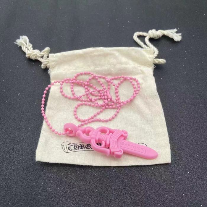 [50% Off]Macaron Multicolor Resin Sword Necklace 7 colors[【with dust bags】27316404