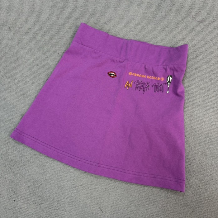[50% Off]1:1 quality version Graffiti Collection Purple Long Sleeve T-Shirt & skirt set 27451362