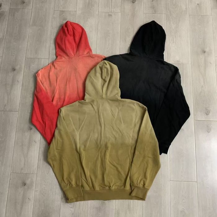 Vintage Street Gradient Wash Horse Rider Graphic Badge Print Zip Up Hoodie 3 colors 29489137