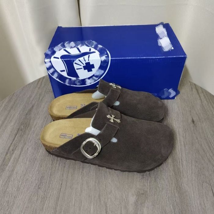 Birkenstock Boston Cross Silver Buckle Suede Mule Clogs 8 colors 29491472