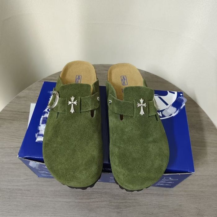 Birkenstock Boston Cross Silver Buckle Suede Mule Clogs 8 colors 29491472