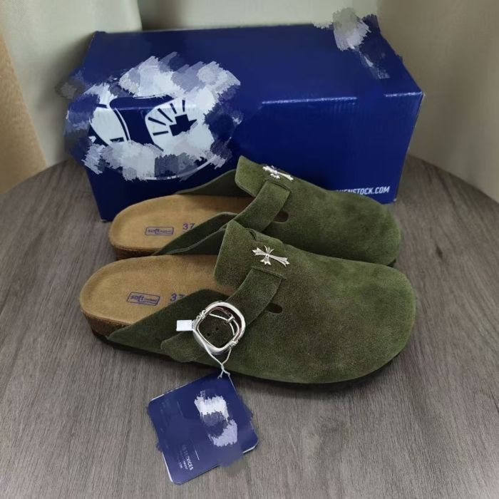 Birkenstock Boston Cross Silver Buckle Suede Mule Clogs 8 colors 29491472
