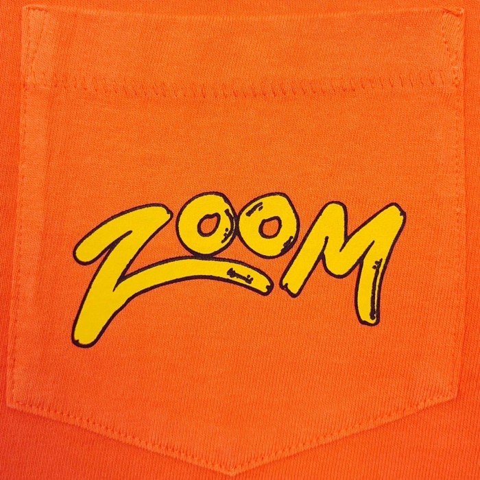 1:1 quality version Orange Wash Vintage Pocket Zoom Graffiti Letter Print T-shirt 29494979
