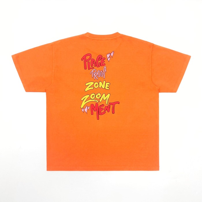 1:1 quality version Orange Wash Vintage Pocket Zoom Graffiti Letter Print T-shirt 29494979