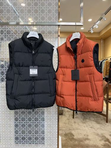 1:1 quality version Stand Collar Spliced Badge Logo Down Vest 2 colors 29495287