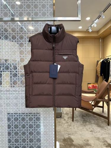 1:1 quality version Stand Collar Triangle Logo Casual Down Vest 3 colors 29495301