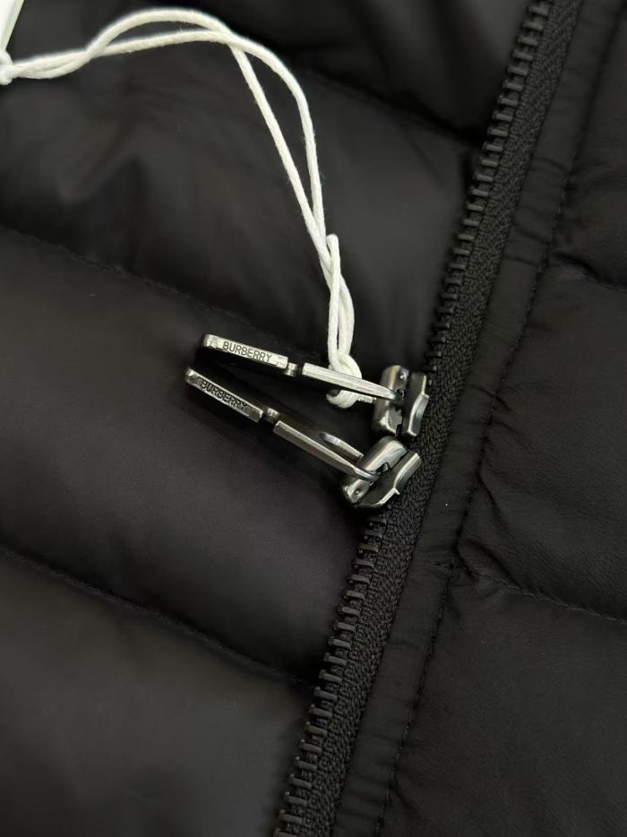 1:1 quality version Badge Zipper Ribbed Baseball Collar Down Vest 2 colors 29495390