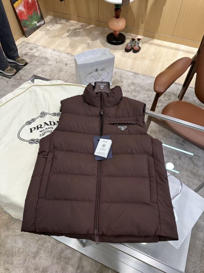 1:1 quality version Stand Collar Triangle Logo Casual Down Vest 3 colors 29495301