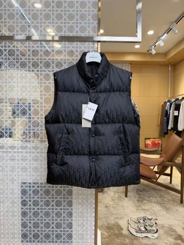 1:1 quality version Stand Collar Monogram Allover Print Badge Down Vest 29495425