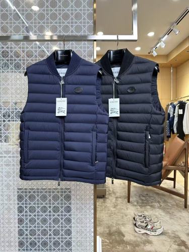 1:1 quality version Badge Zipper Ribbed Baseball Collar Down Vest 2 colors 29495390